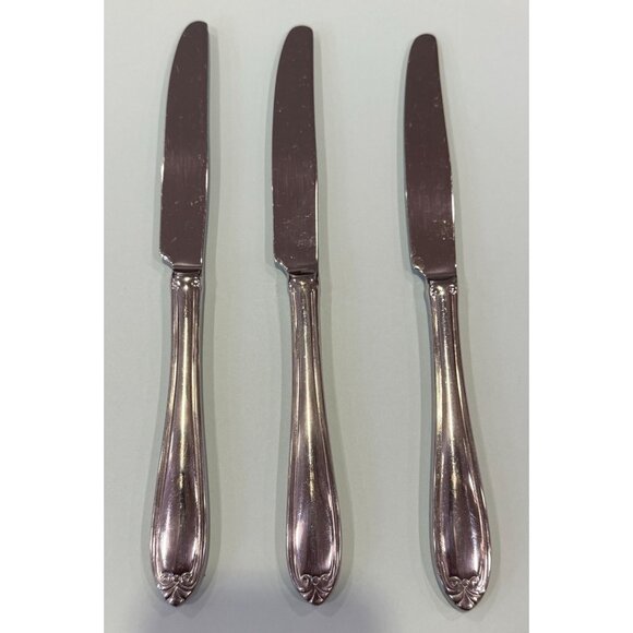 Lenox Unknown Pattern Discontinued Stainless Dinner Knives Flatware Vietnam - Picture 2 of 5